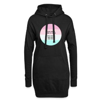 Tout vient à point à qui sait attendre - Sweat-shirt à capuche long Femme - noir - Devant