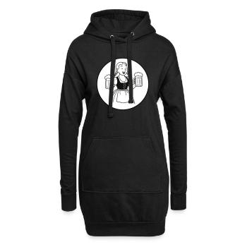 Bier mädchen - Hoodie-Kleid - Schwarz - Vorne
