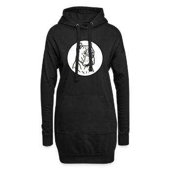 Cane Corso - Hoodie-Kleid - Schwarz - Vorne