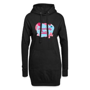 Chronically Cute Lolly Schleife Pillen Diamanten - Hoodie-Kleid - Schwarz - Vorne