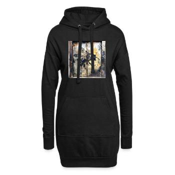 Lost Place Unique Abeille Volant Rouille Métal Urbain - Sweat-shirt à capuche long Femme - noir - Devant