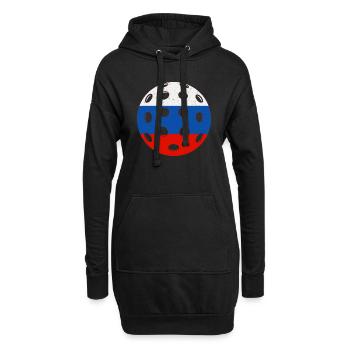 Pickleball Russie - Sweat-shirt à capuche long Femme - noir - Devant