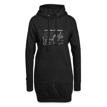Ohne Mathematik bin ich unvollständig - Hoodie-Kleid - Schwarz - Vorne