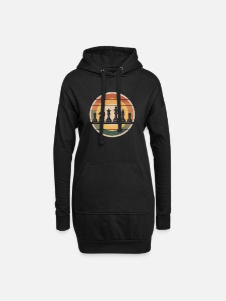 Baustelle für Kinder-LKW - Hoodie-Kleid - Schwarz