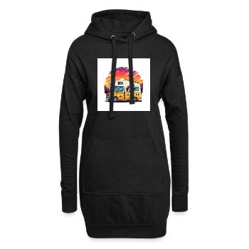 Entdecke unser hochwertiges Camperliebe 50+ Shirt - Hoodie-Kleid - Schwarz - Vorne