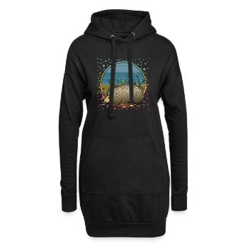Igel - Hoodie-Kleid - Schwarz - Vorne