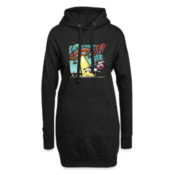 ufo kuh - Hoodie-Kleid - Schwarz - Vorne
