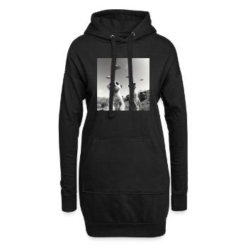 Suricate posant pour un selfie avec des OVNI drôles - Sweat-shirt à capuche long Femme - noir - Devant