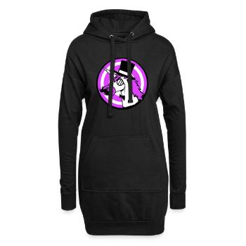 Einhorn Sir Gentleman Mr. reich Monokel Zylinder - Hoodie-Kleid - Schwarz - Vorne