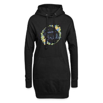 Team Bride /Team Braut - Hoodie-Kleid - Schwarz - Vorne
