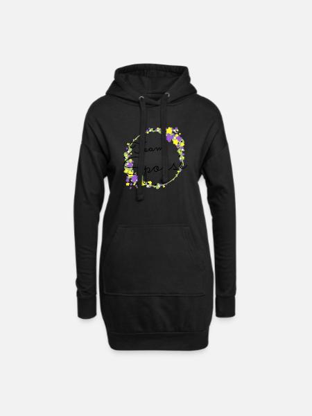 Team Spouse non binary/Team Verlobte:r nicht binär - Hoodie-Kleid - Schwarz