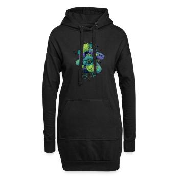 Cyber-Flowers – Illustration de fleur futuriste. - Sweat-shirt à capuche long Femme - noir - Devant