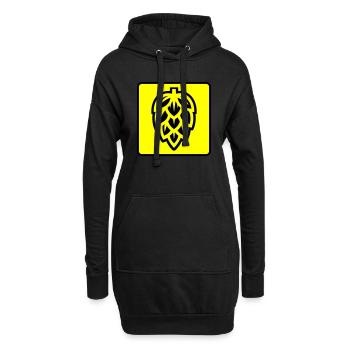 Hopfen Symbol Gerste Malz - Hoodie-Kleid - Schwarz - Vorne