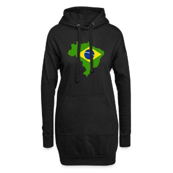Brasilien - Hoodie-Kleid - Schwarz - Vorne