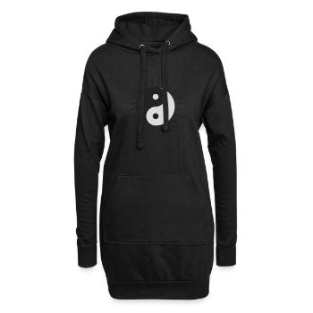 Yin Yang Sonne - Hoodie-Kleid - Schwarz - Vorne