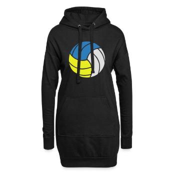 Volley-ball, volley-ball de plage - Sweat-shirt à capuche long Femme - noir - Devant