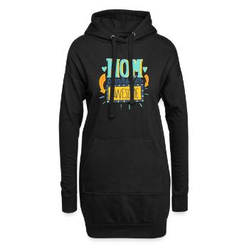 Mom thinks Iam awesome- Mama denkt ich bin geil - Hoodie-Kleid - Schwarz - Vorne