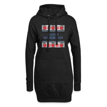 Laid Hanoukka, Hanoukka, fête des lumières, cadeau - Sweat-shirt à capuche long Femme - noir - Devant