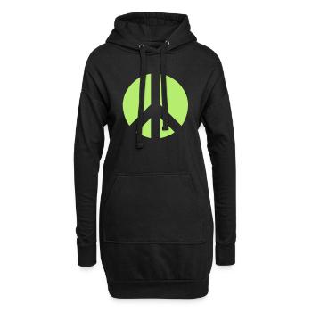 6_sign - Hoodie-Kleid - Schwarz - Vorne