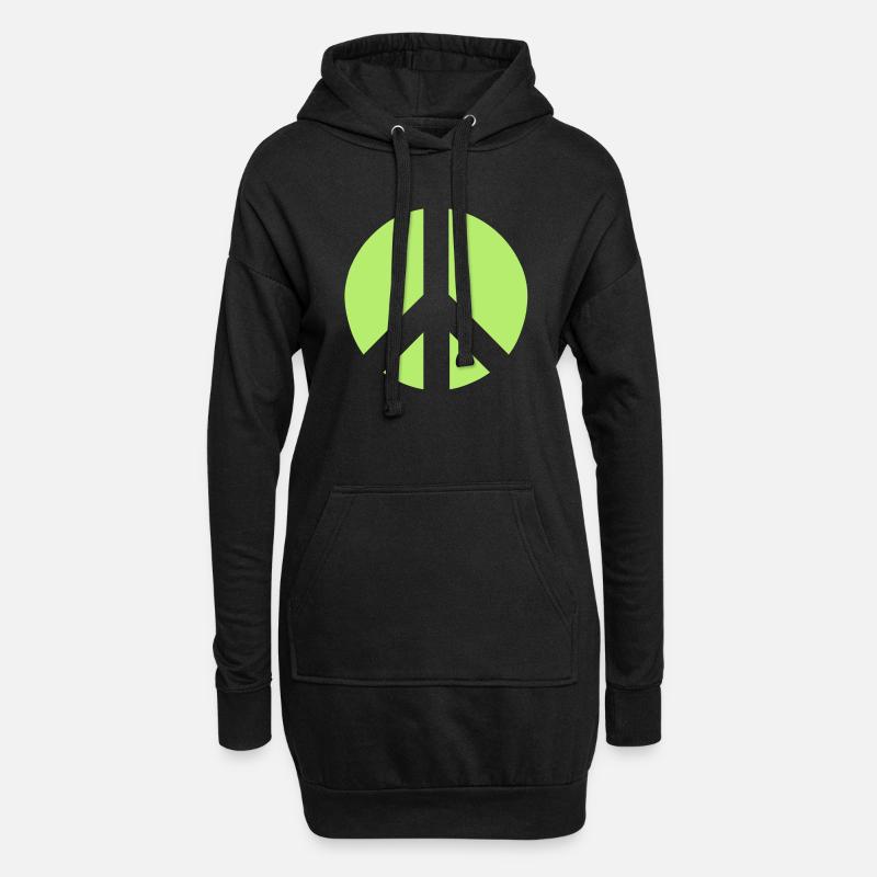 6_sign - Hoodie-Kleid - Schwarz