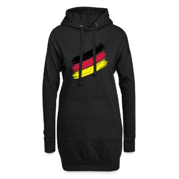 Rayures Allemand - bandes allemandes - Allemagne - - Sweat-shirt à capuche long Femme - noir - Devant