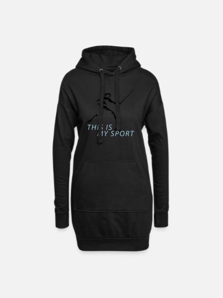 fechten_122012_b_2c - Hoodie-Kleid - Schwarz