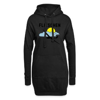 Cocktailglas mit Segelflieger Segelflugzeug - Hoodie-Kleid - Schwarz - Vorne