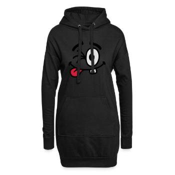 Cool Smiley Face - Sweat-shirt à capuche long Femme - noir - Devant