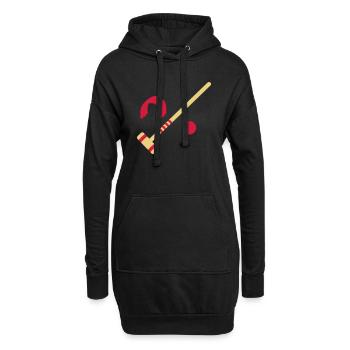 Krocket - Hoodie-Kleid - Schwarz - Vorne