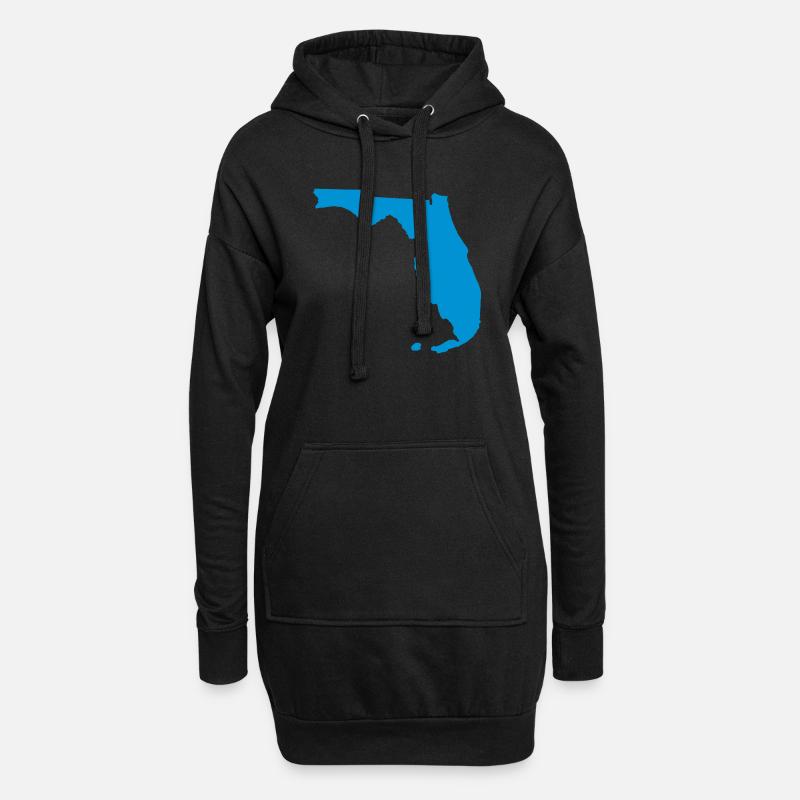 Florida - Hoodie-Kleid - Schwarz