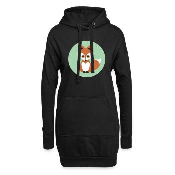 fuchs - Hoodie-Kleid - Schwarz - Vorne
