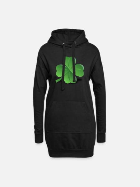 Trèfle - Sweat-shirt à capuche long Femme - noir
