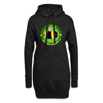 Si nous mourons, nous t'emmenons avec nous - Abeille - Sweat-shirt à capuche long Femme - noir - Devant