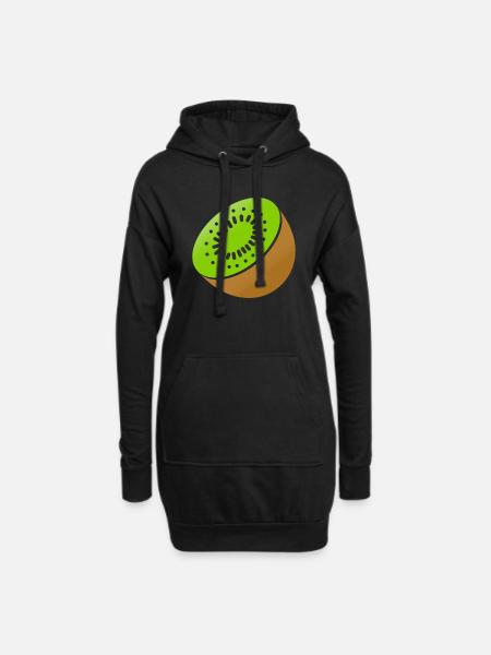 kiwi - Hoodie Dress - black