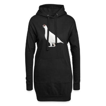 Lagopède alpin - Sweat-shirt à capuche long Femme - noir - Devant