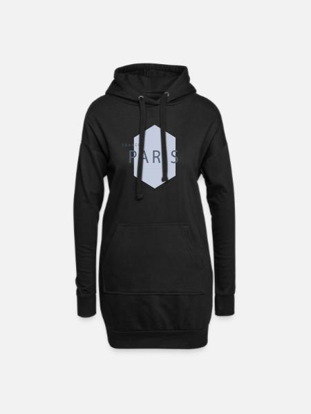 PARIS FRANCE PARIS - Hoodie-Kleid - Schwarz