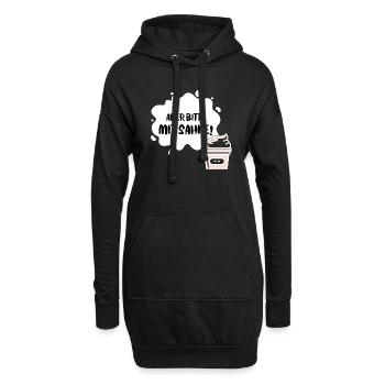 "Aber bitte mit Sahne!" - Udo Jürgens Geschenk - Hoodie-Kleid - Schwarz - Vorne