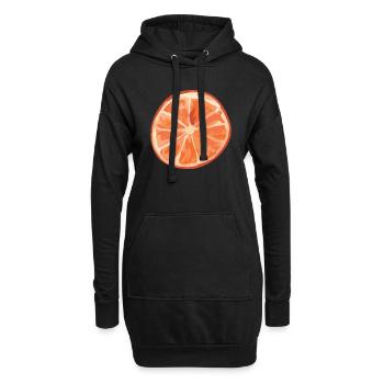 Orange - Hoodie-Kleid - Schwarz - Vorne