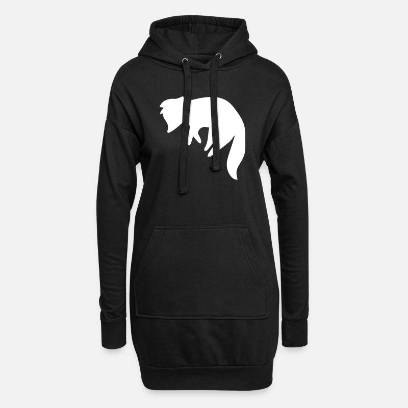 fuchs - Hoodie-Kleid - Schwarz
