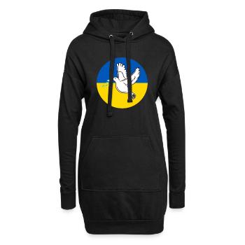 Ukraine Flag with peace dove - Hoodie-Kleid - Schwarz - Vorne