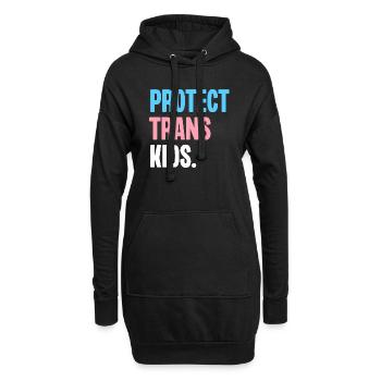 Protéger les enfants trans - Sweat-shirt à capuche long Femme - noir - Devant