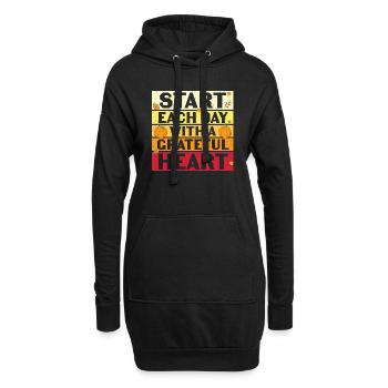 Start Each Day With A - Hoodie Dress - black - Front