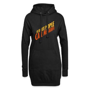 Les gens m’appellent grand-père - Sweat-shirt à capuche long Femme - noir - Devant