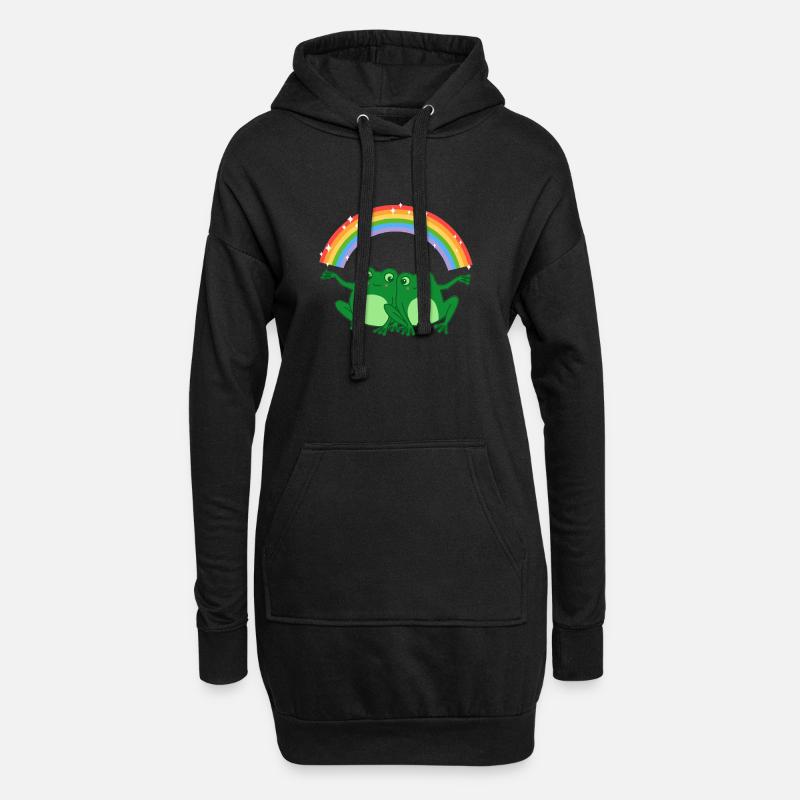 Gay Frogs T#01 - Hoodie-Kleid - Schwarz