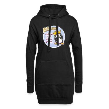 Krönchen richten Pinguin - Hoodie-Kleid - Schwarz - Vorne
