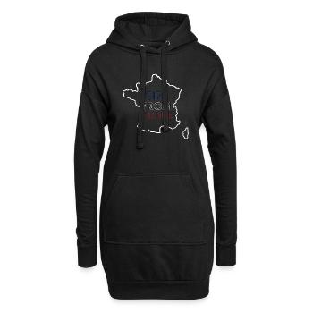 Girl from France (fille de France) - Sweat-shirt à capuche long Femme - noir - Devant