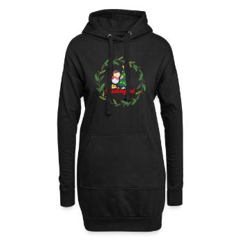 JOYEUX NOËL - Sweat-shirt à capuche long Femme - noir - Devant