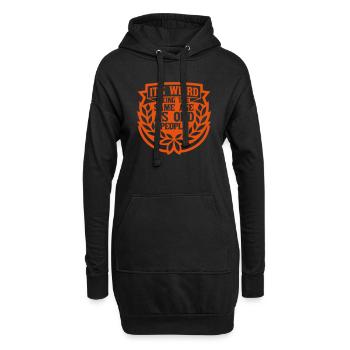 être âgé - Sweat-shirt à capuche long Femme - noir - Devant