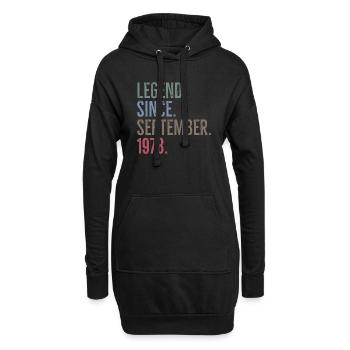 Légende depuis septembre 1978 - Sweat-shirt à capuche long Femme - noir - Devant