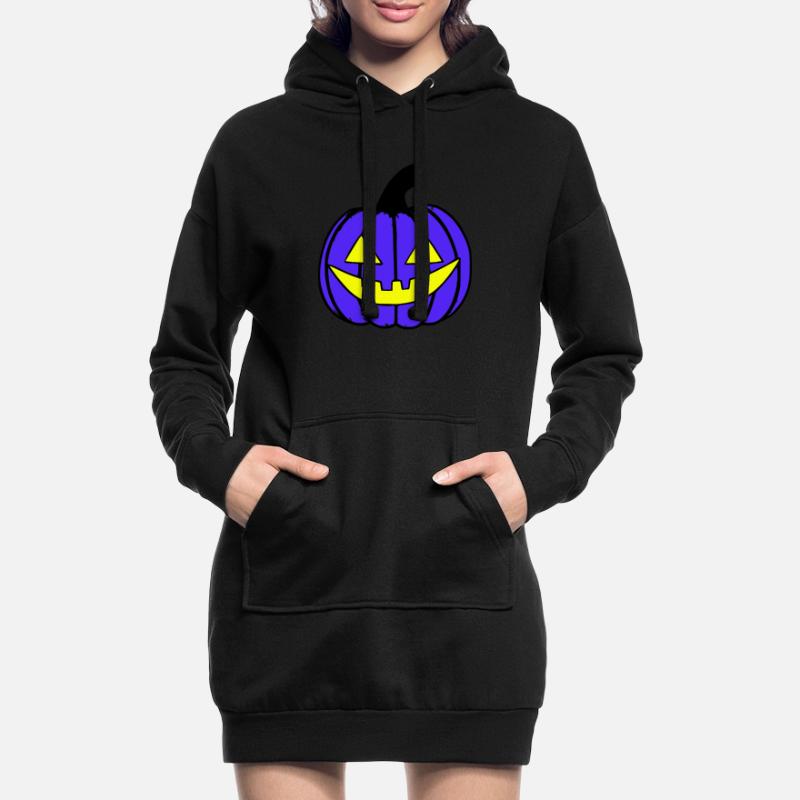 Halloween Spooky Pumpkin Lantern Vector Hoodie Dress